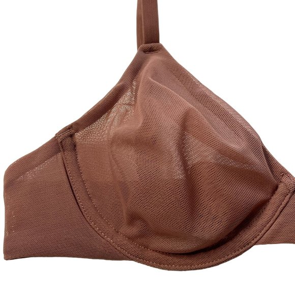 SKIMS Mesh Underwire Bra Convertible Rose Clay 34A - Picture 5 of 9